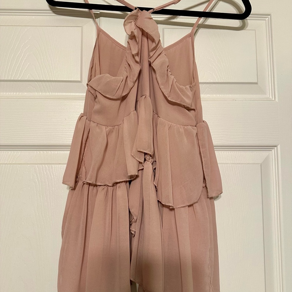 Mauve pink ruffle  top by foreign exchange